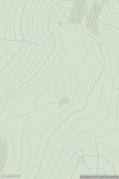 Thumbnail image for Scaw'd Law [The River Tweed to the English Border] showing contour plot for surrounding peak